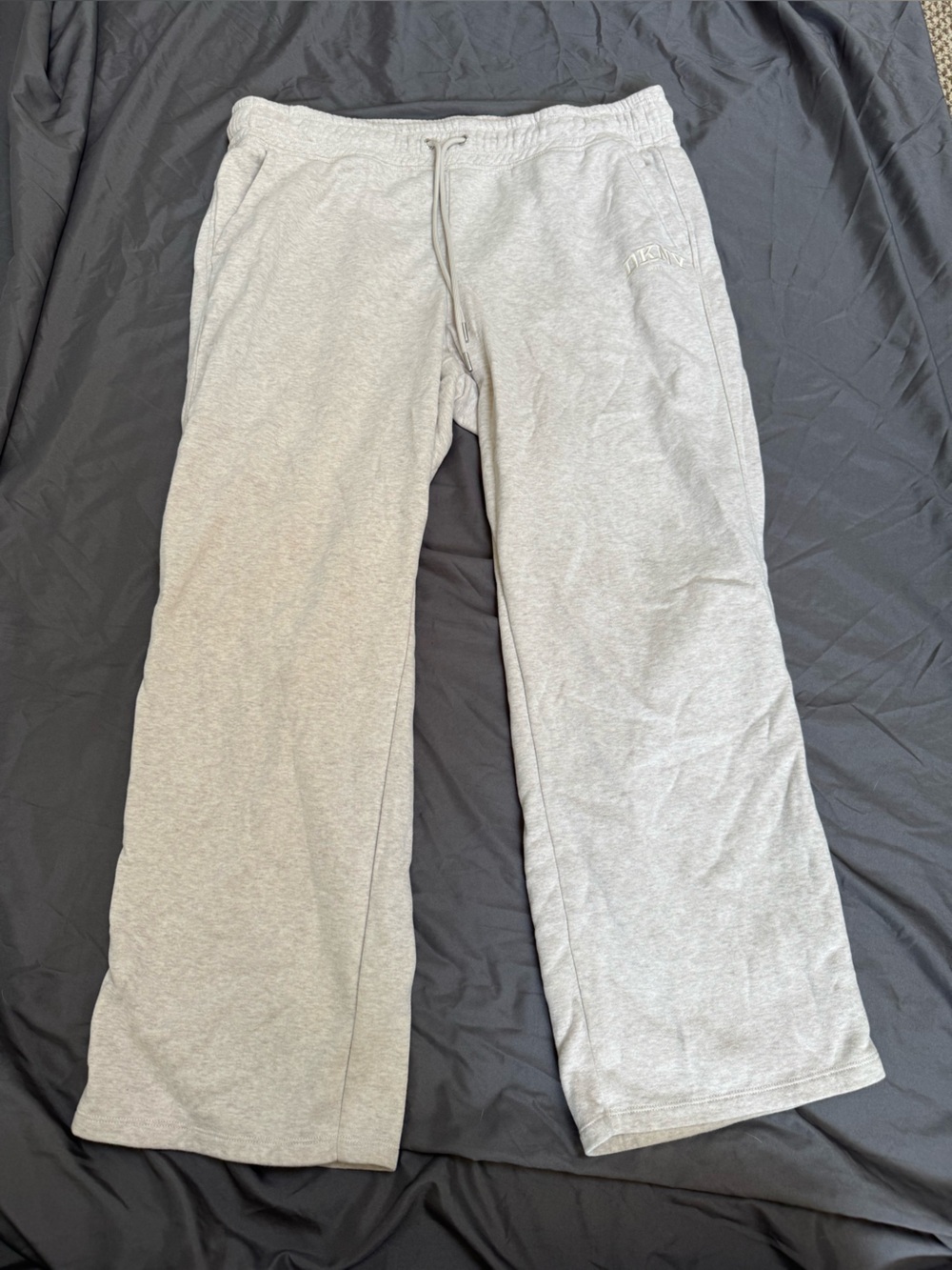DKNY Light Gray Joggers with Drawstring Waist